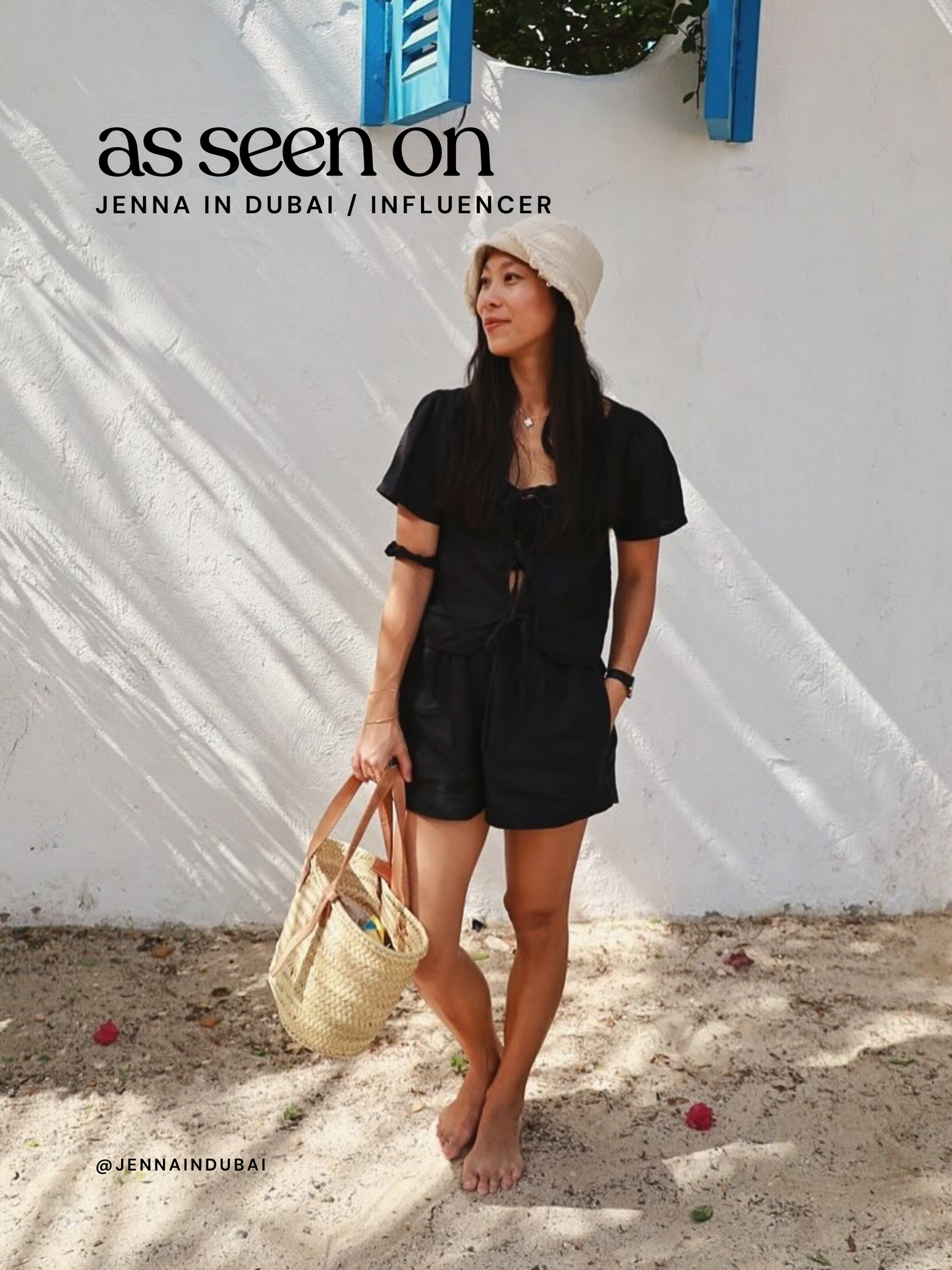 Lily Shorts (Black & Beige)