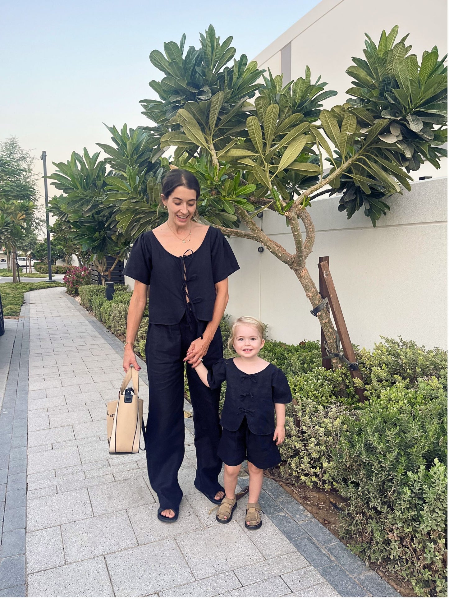 The Lily Matching Set — Bow Top & Trousers (Mummy & Mini)