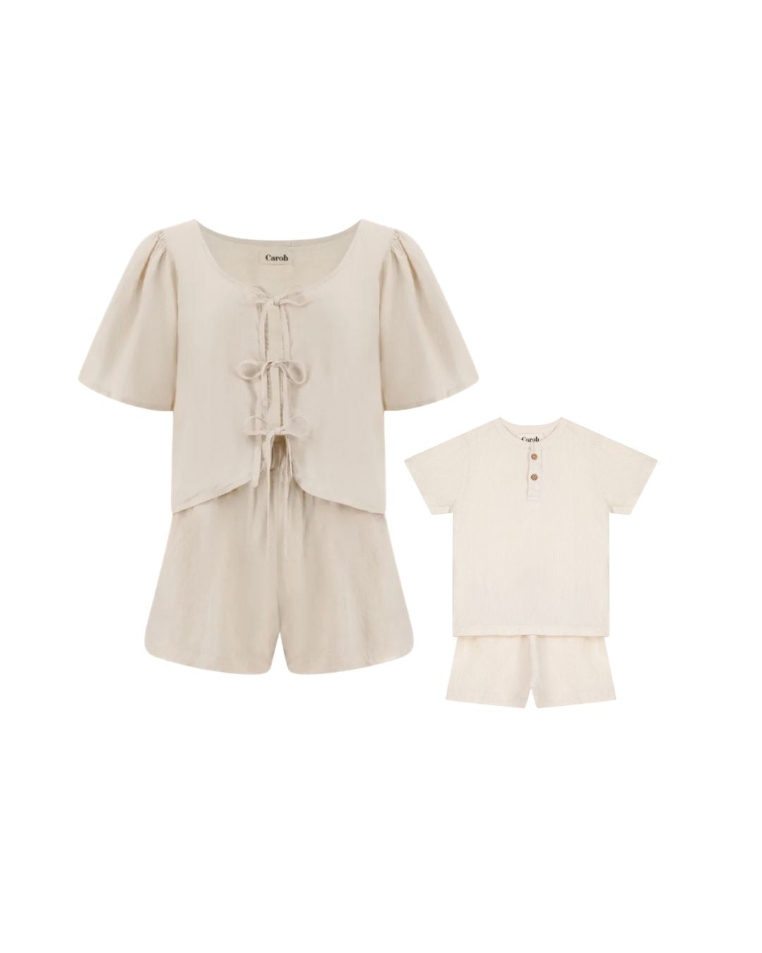 The Lily Matching Set, Beige (Mummy & Son)