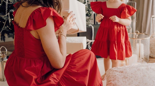 3 Festive Ways to Style Our Matching Red Ophelia Christmas Dress in Dubai