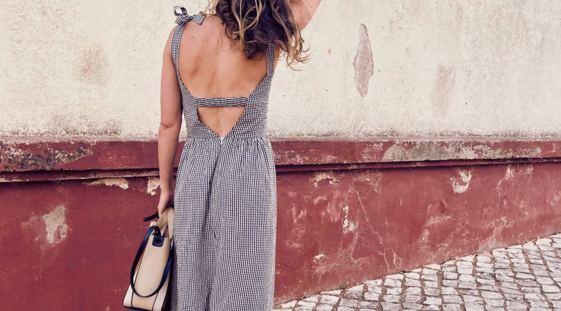 Annie Organic Gingam Bow-Tied Dress Dubai