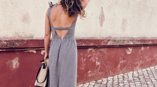 Annie Organic Gingam Bow-Tied Dress Dubai