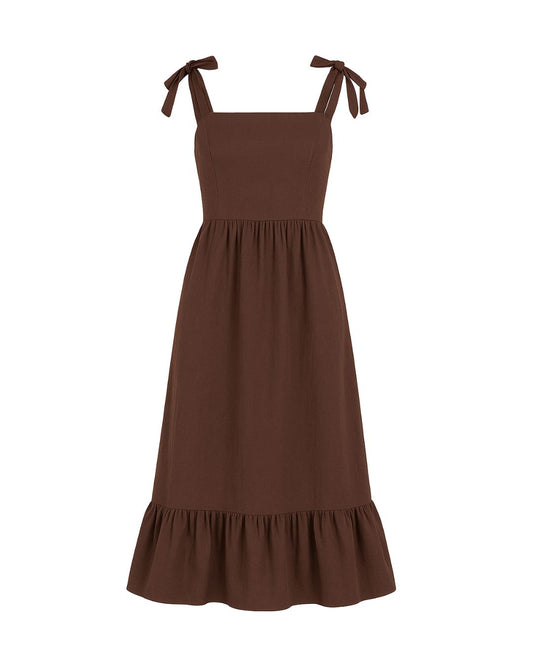 The Annie Dress - Chocolate brown