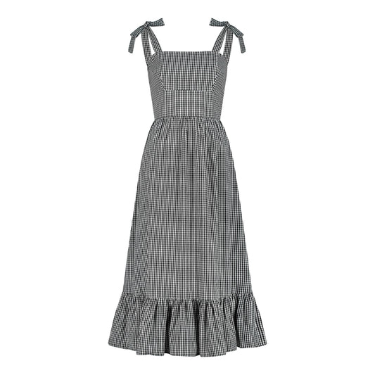 The Annie Dress (Black Gingham)