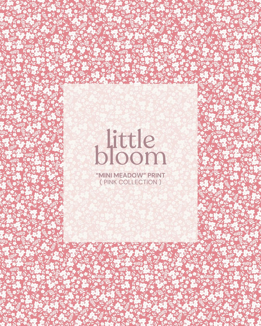 Hand-drawn pink floral duvet with pillowcase for kids’ room Dubai