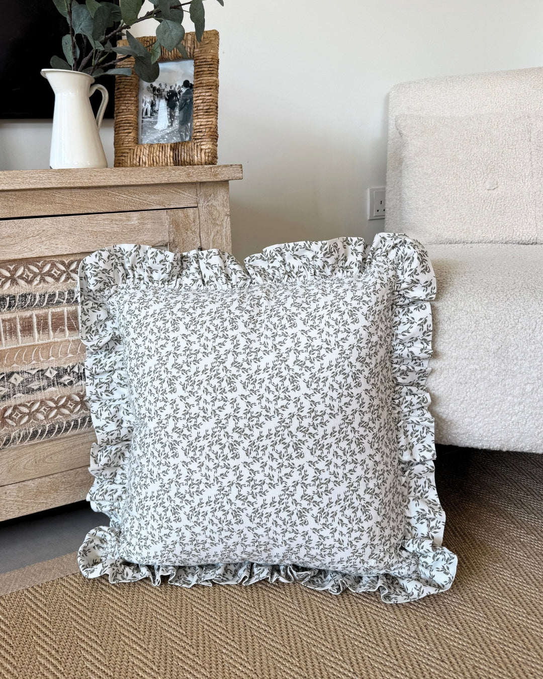 The Olive Print Pillow