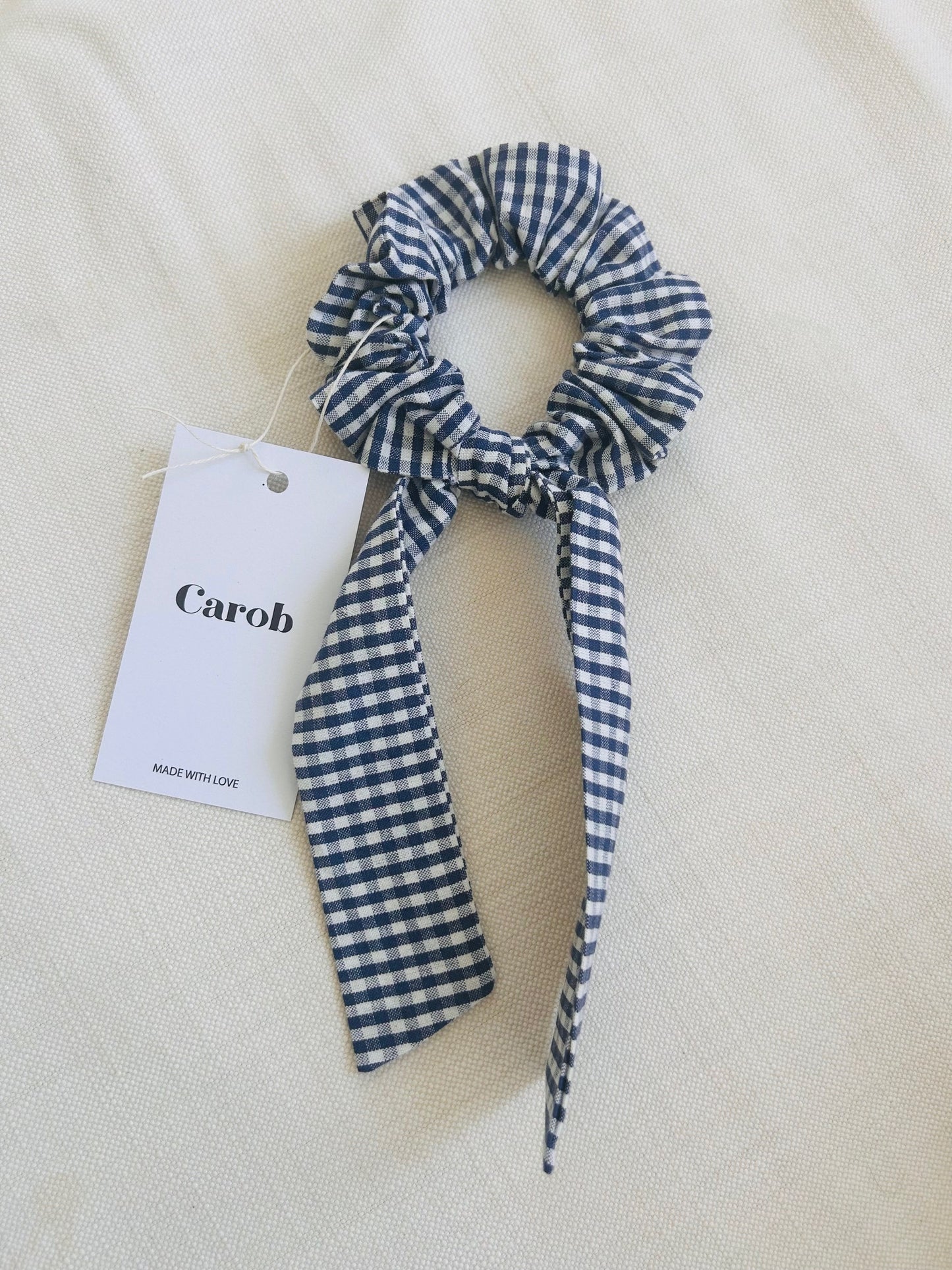 Blue Gingham Scrunchie (Womens)