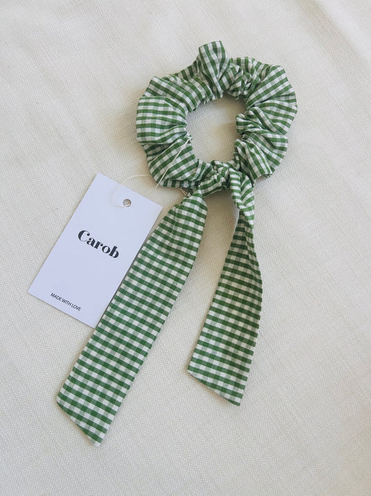 Green Gingham Scrunchie (Womens)