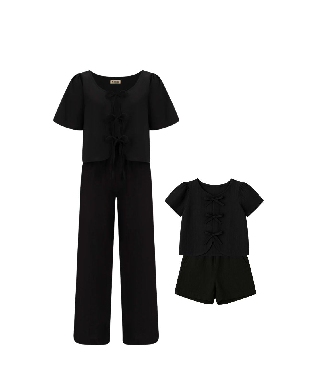 The Lily Matching Set — Bow Top & Trousers (Mummy & Mini)