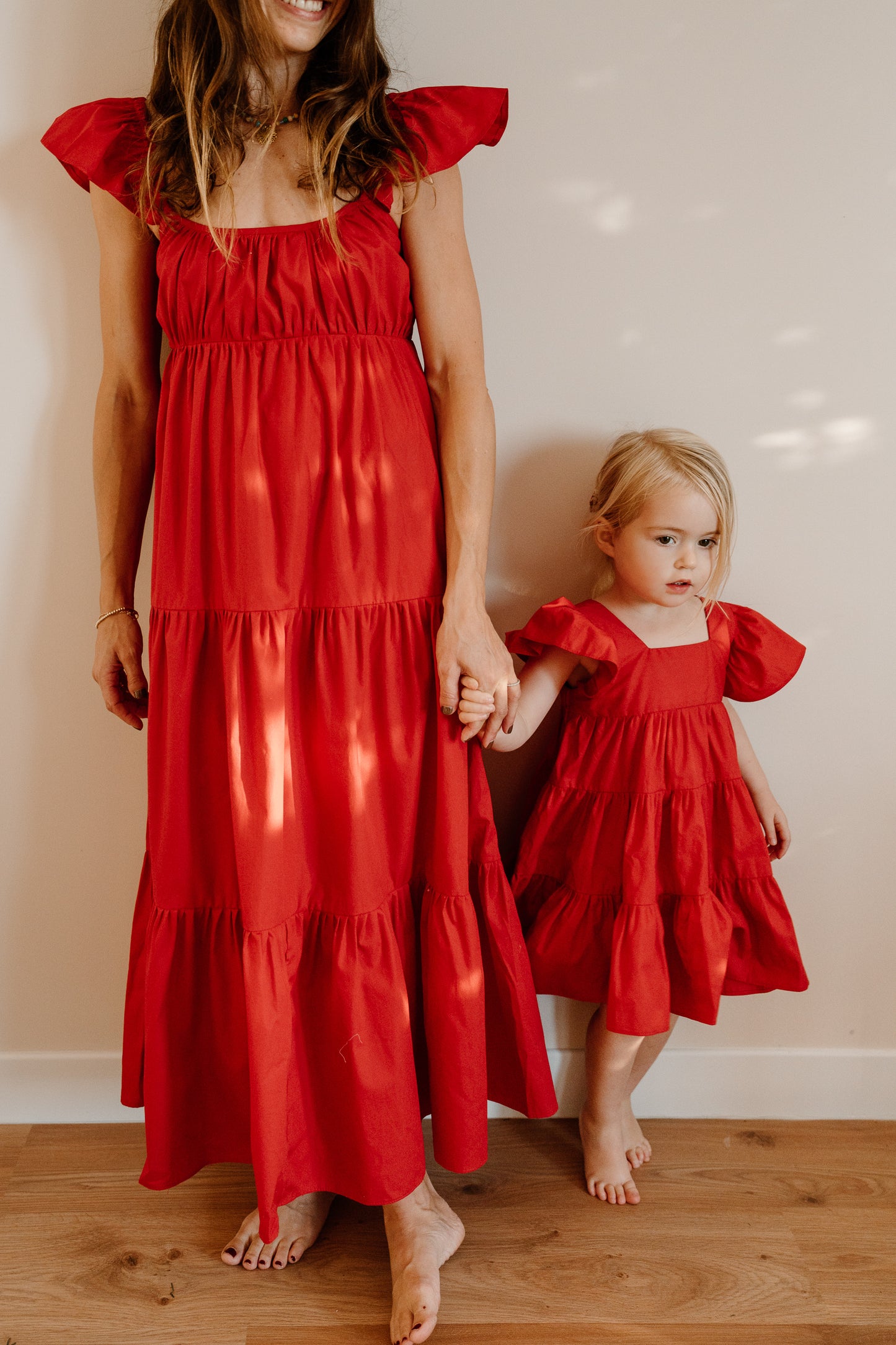 Matching Mummy and Me Red Dresses Christmas Dubai